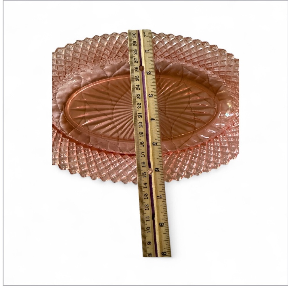 Vintage Anchor Hocking Miss America Pink Depression Glass Celery Dish - Picture 8 of 12